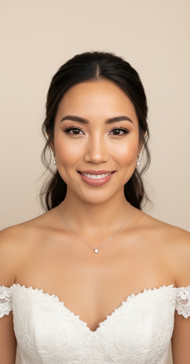 After Messy Ponytail For Wedding